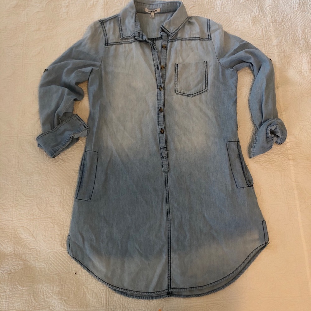 Denim shirt dress